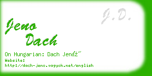 jeno dach business card